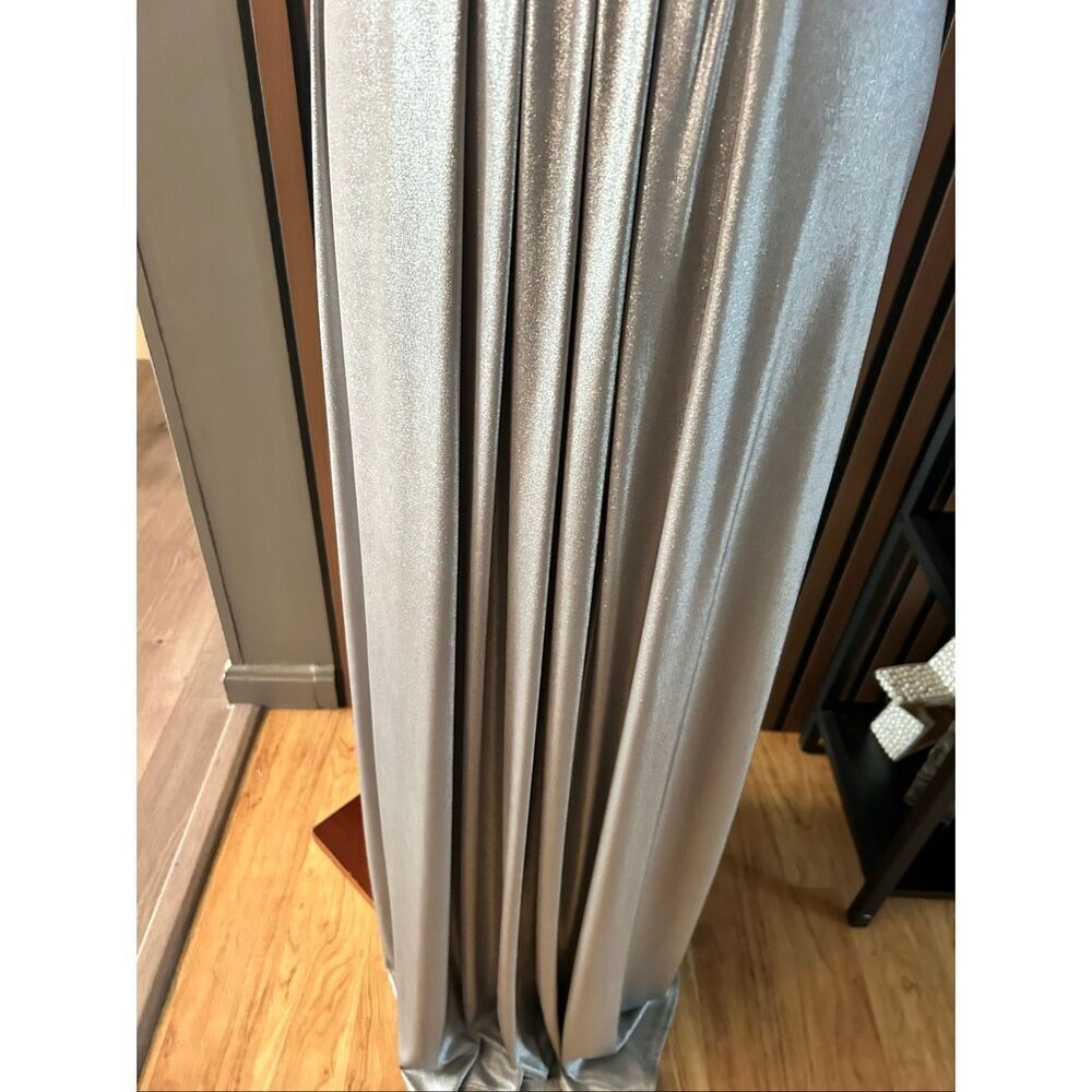 David Meister silver sparkly evening gown dress size 6 long maxi prom homecoming - Picture 3 of 7